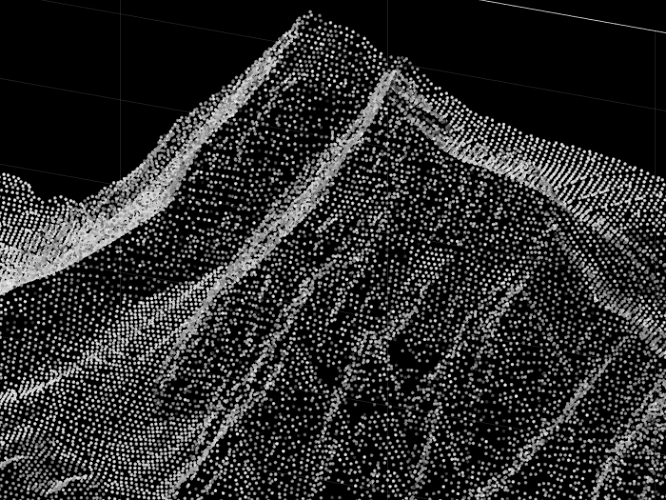 ابر نقاط یکی از اطلاعات حاصل از نقشه برداری با پهپاد