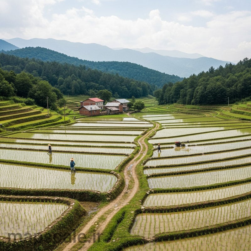 نمونه از اراضی کشاورزی شمال کشور