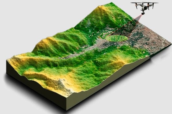 تهیه نقشه توپوگرافی با نقشه برداری هوایی