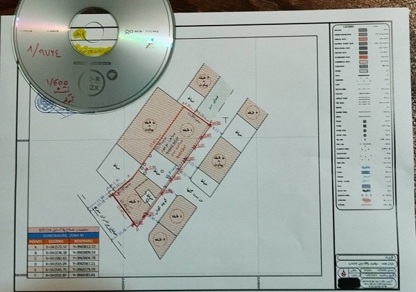 نقشه یو تی ام با سی دی اتوکد