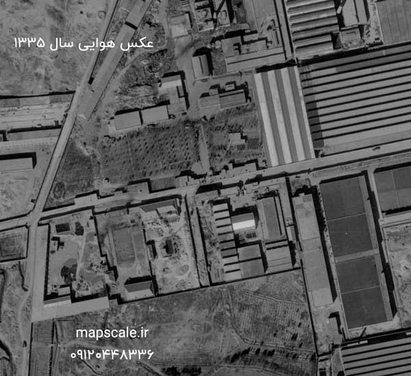 عکس هوایی جنوب شرق تهران سال 1335