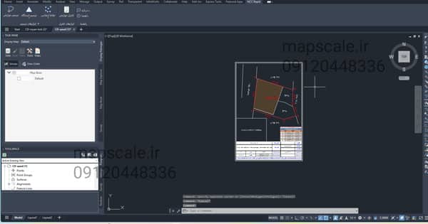 ترسیم نقشه شمیم در اتوکد