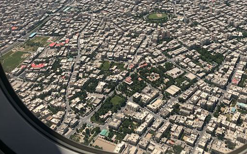 نقشه هوایی و عکس هوایی همدان