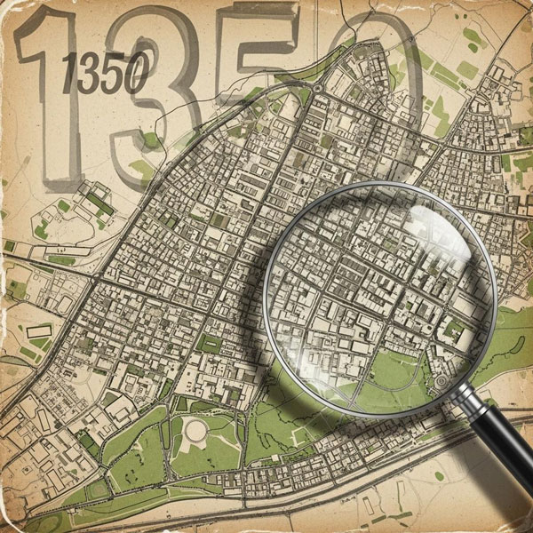 عکس هوایی و نقشه هوایی سال 1350