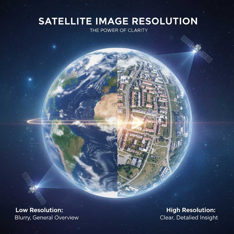 نمایی از کیفیت تصویر ماهواره ای