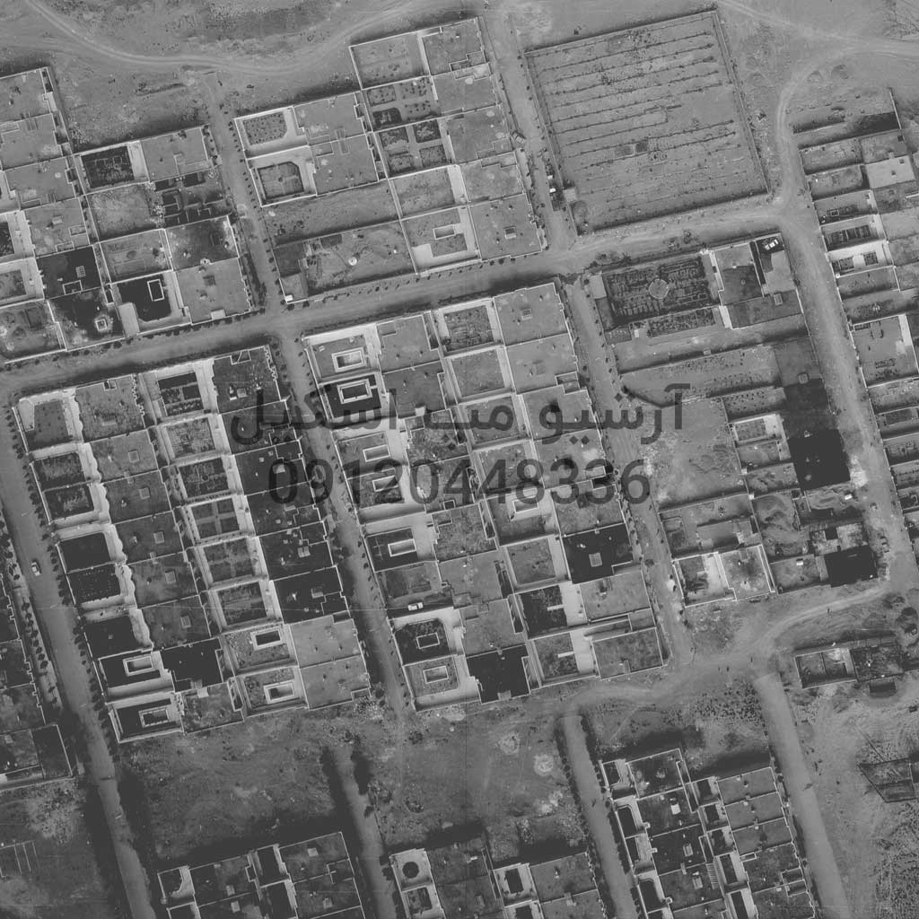 نمونه عکس هوایی کرج سال 1354