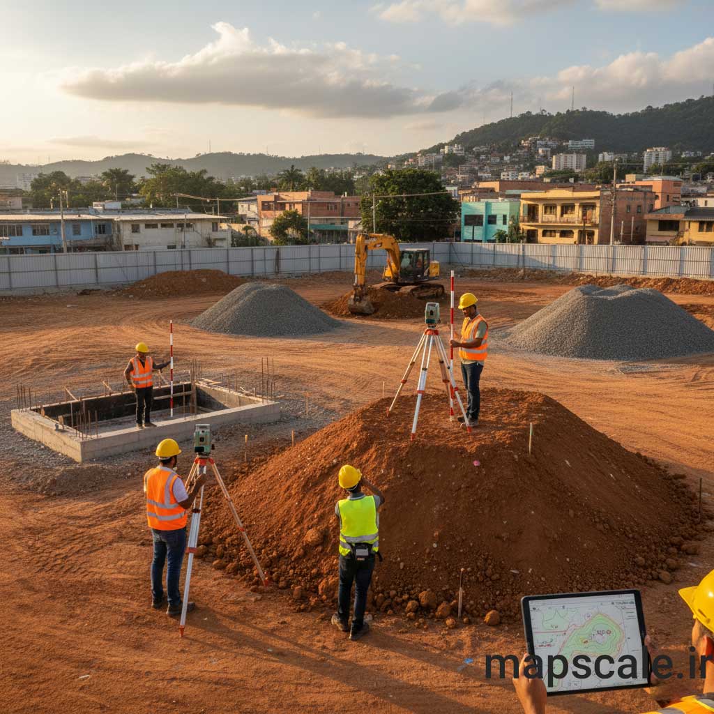 تهیه نقشه توپوگرافی به روش زمینی